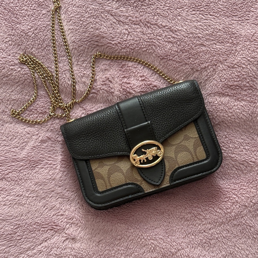 Coach Black and Brown Crossbody Bag - Picture 1 of 1
